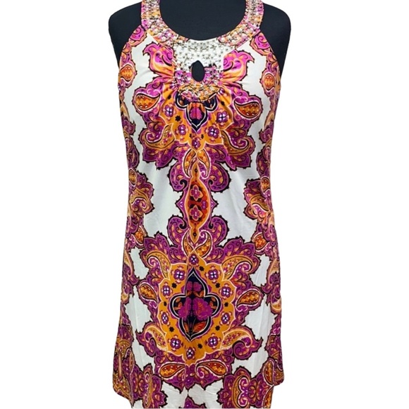 INC Paisley Rhinestone Dress - Picture 1 of 5